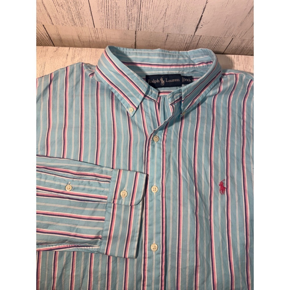 Ralph Lauren Mens XXL Striped Oxford Button Down Shirt NWT